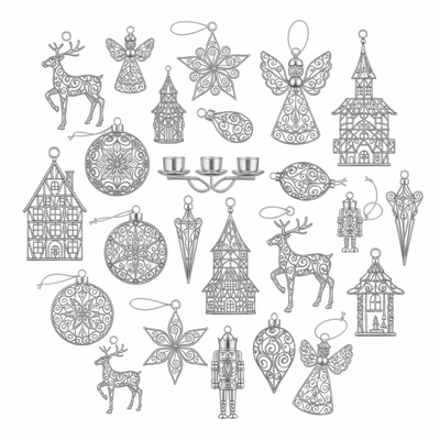 SilverGerman Ornaments